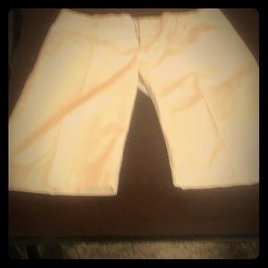 Light weight cream shorts.
